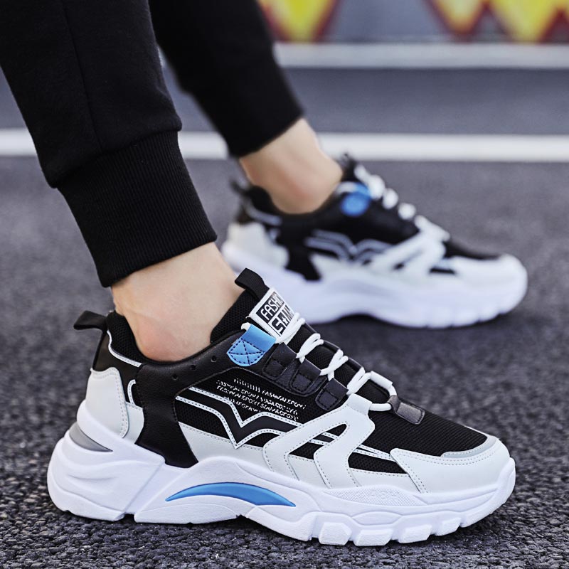 Streetwear Brand With White Flowers - Big Size Chunky Height Man Sneakers
