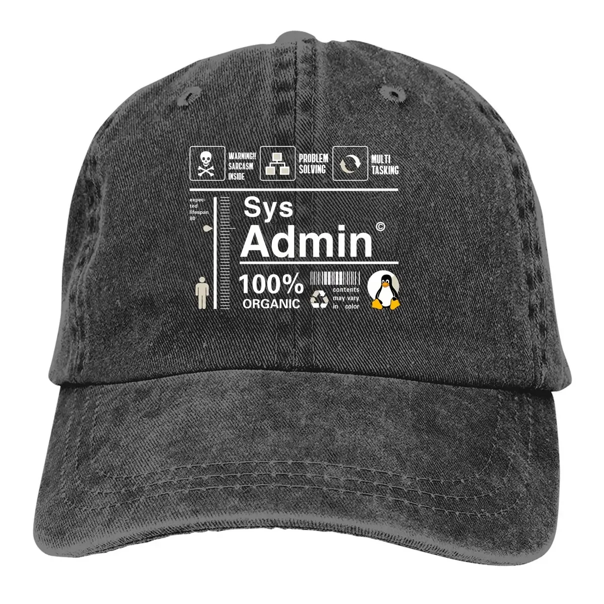 Stussy Bucket Hat - Linux Kit Infographic Sys Admin Penguin