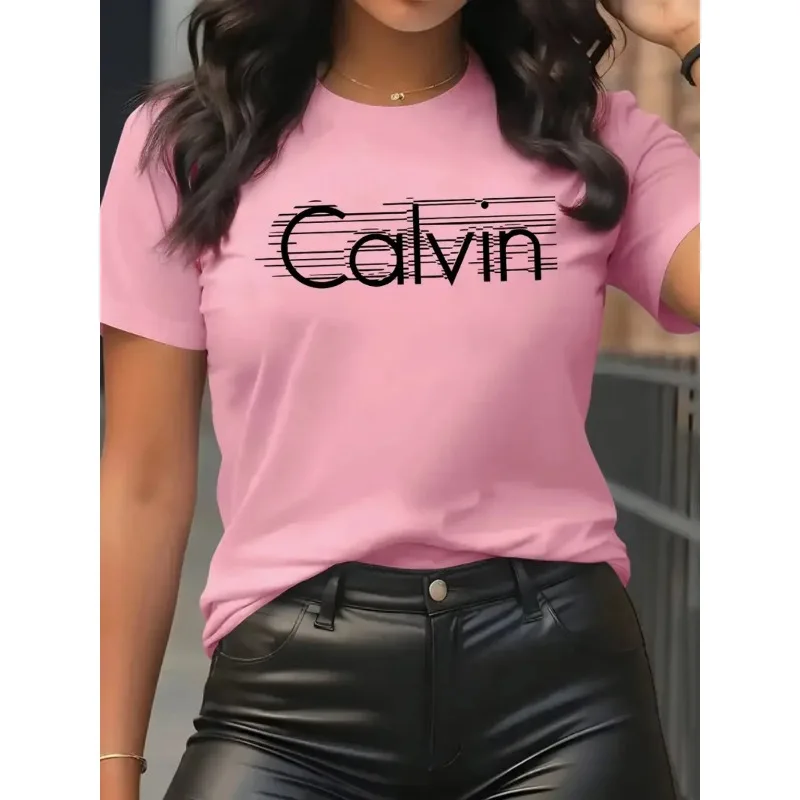 Streetwear Brand Y2K - Calvin Women's T-Shirt Leisure Fashion Short