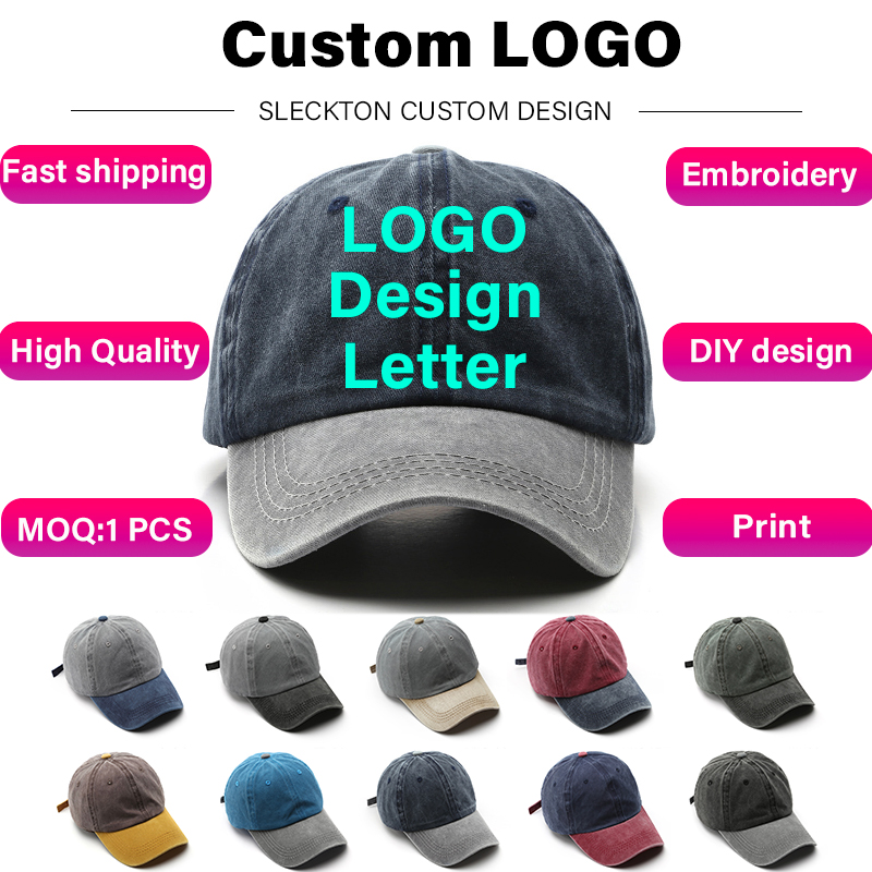 Stussy Bucket Hat - SLECKTON Custom LOGO Caps Retro Cotton