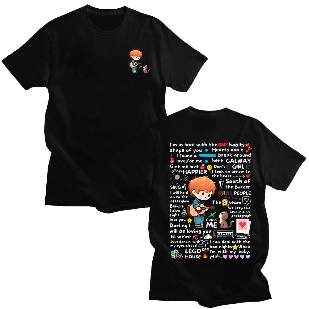 Ed Sheeran Graffiti Pattern Ts - Streetwear Brand Y2K review and price