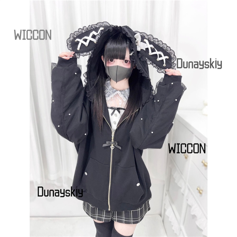 Jirai Kei Japanese Bunny Hoodi - Streetwear Brand Y2K review and price