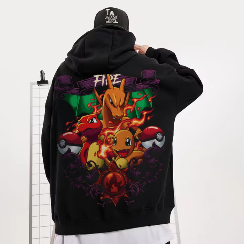 Black Oversized 4xl Pok É Mon  - Streetwear Brand Y2K review and price