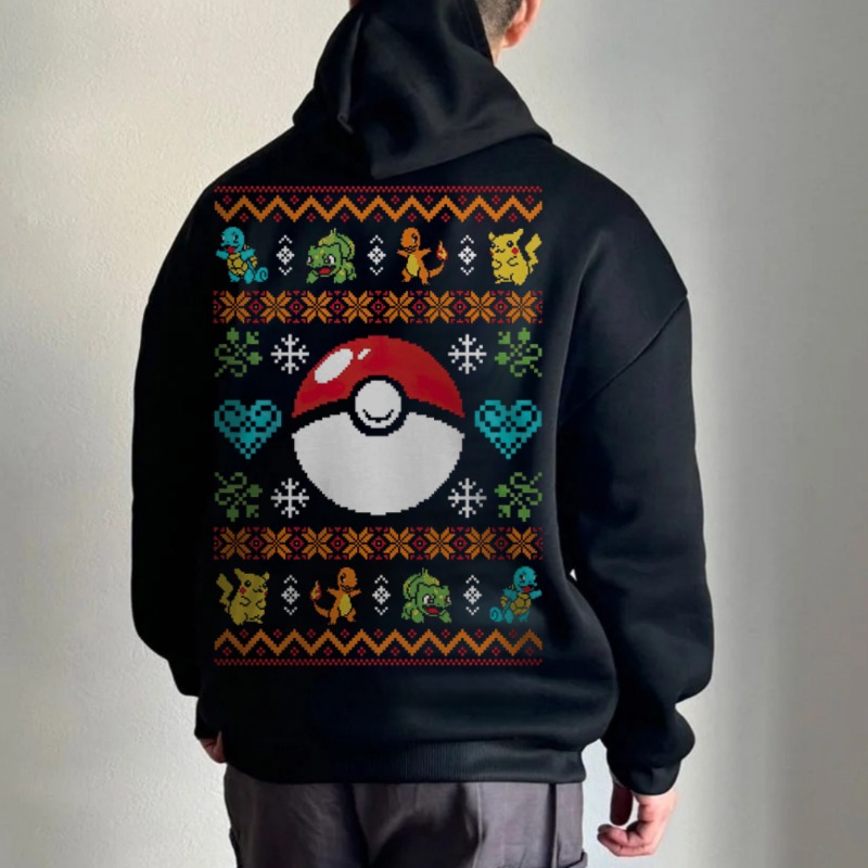 Black Oversized 4xl Pok É Mon  - Streetwear Brand Y2K review and price