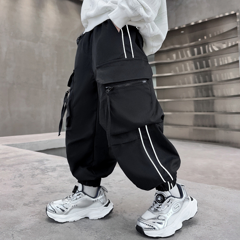 Boys Cargo Pants Large Pocket  - Streetwear Outdoor Brand review and price