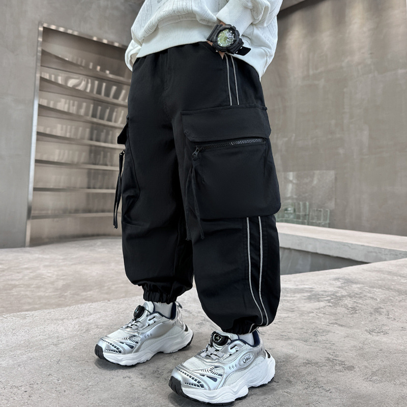 Boys Cargo Pants Large Pocket  - Streetwear Outdoor Brand review and price