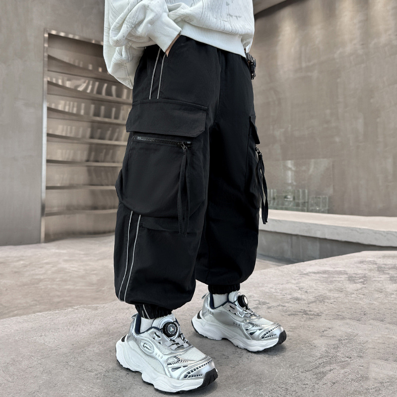 Boys Cargo Pants Large Pocket  - Streetwear Outdoor Brand review and price