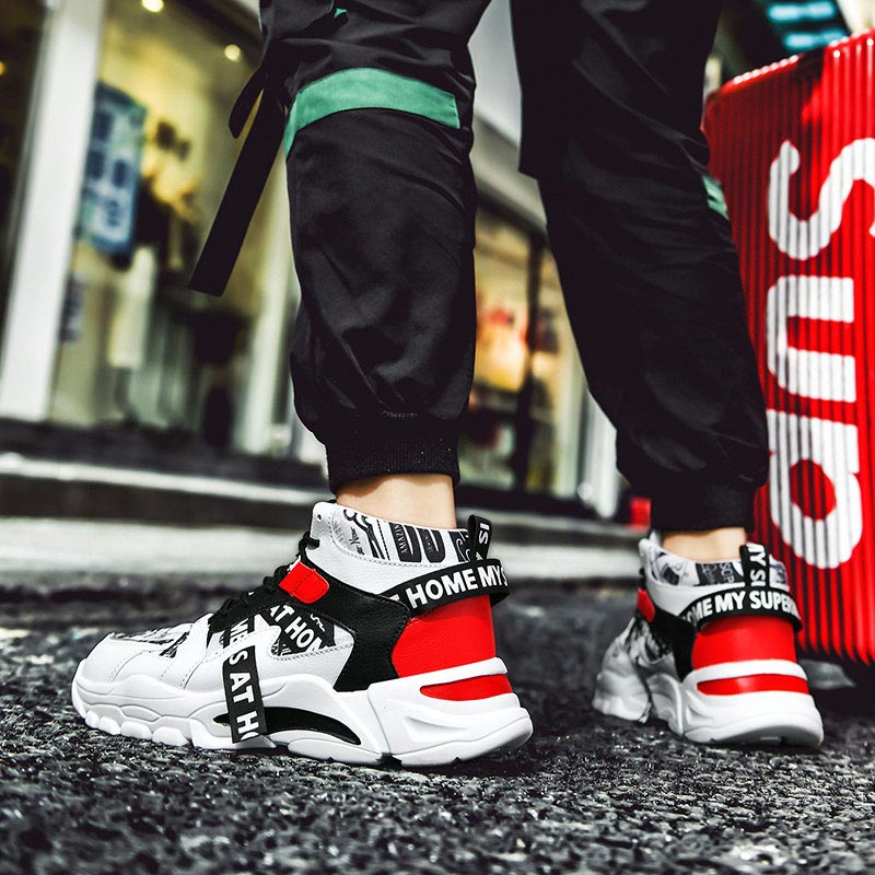 Large Size High Top Chunky Man - Streetwear Brand With White Flowers review and price