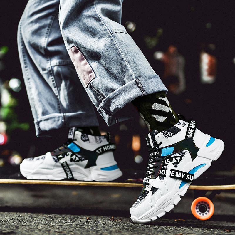 Large Size High Top Chunky Man - Streetwear Brand With White Flowers review and price