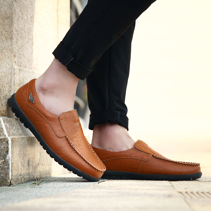 Genuine Leather Men Casual Sho - Streetwear Brand Luxury review and price
